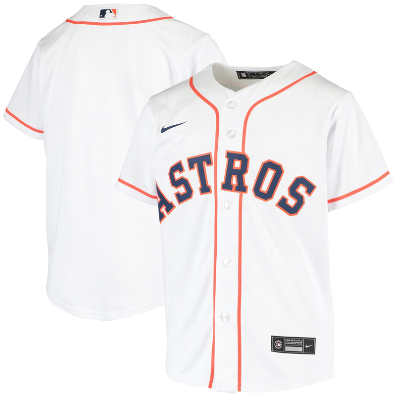 2020 MLB Youth Houston Astros Nike White Home 2020 Replica Team Jersey 1